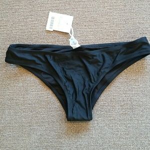 Cupshe solid black bikini bottoms